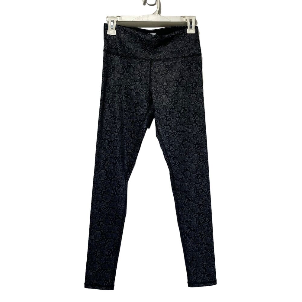coolomg Black gray spiral leggings womens Size S
